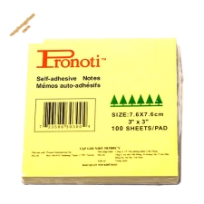 Giấy note 3x3 inch ""76mmx76mm""  vàng Pronoti 30300