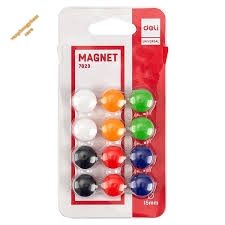 Nam châm gắn bảng 15mm Deli 7823 (12 viên) 