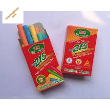 Phấn viết bảng không bụi (Màu) (Hộp/10 Cây)