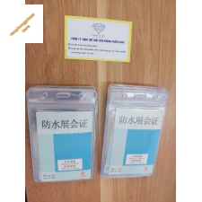 Bao đeo thẻ nhựa dẻo trong, JL-207 bảng đứng Hàn Quốc ( 1 hộp 50 cái)