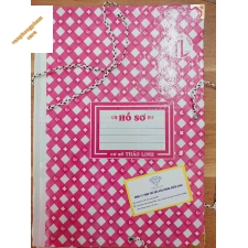 Bìa cột dây  - bìa 3 dây  15P - thảo linh  - loại tốt - màu hồng