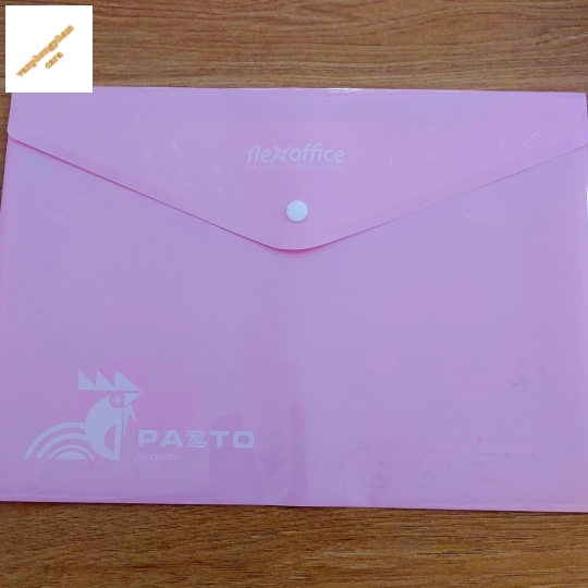 Bìa nút A4  1 ngăn FO-CBF009 4 màu pastel, hồng