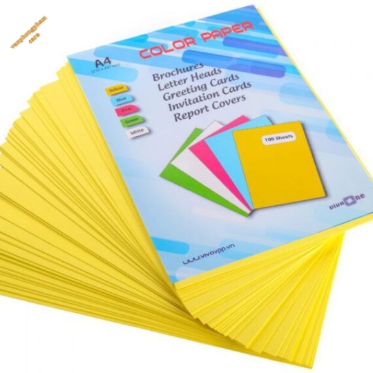 Giấy bìa màu - A4, 160gsm, Tenplus, Vàng