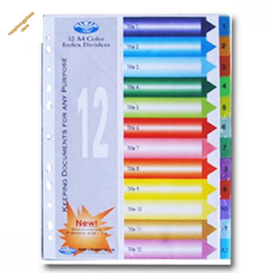 Bìa phân trang - A4, 12 Số, VC