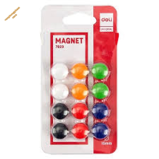 Nam châm gắn bảng 15mm Deli 7823 (12 viên) 