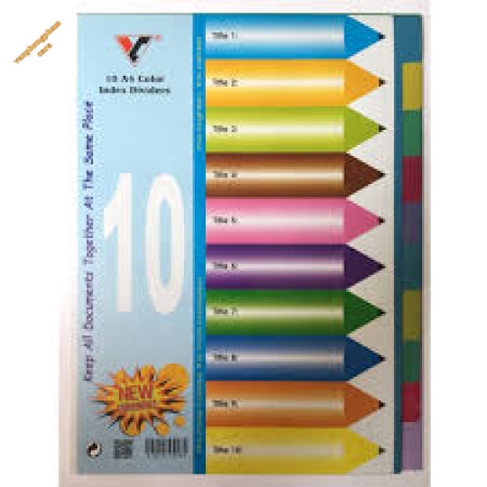 Bìa phân trang - A4, 10 Số, VC