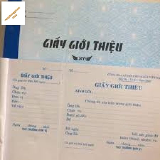 GIẤY GIỚI THIỆU 50 Tờ ( 13cm x 19 cm )