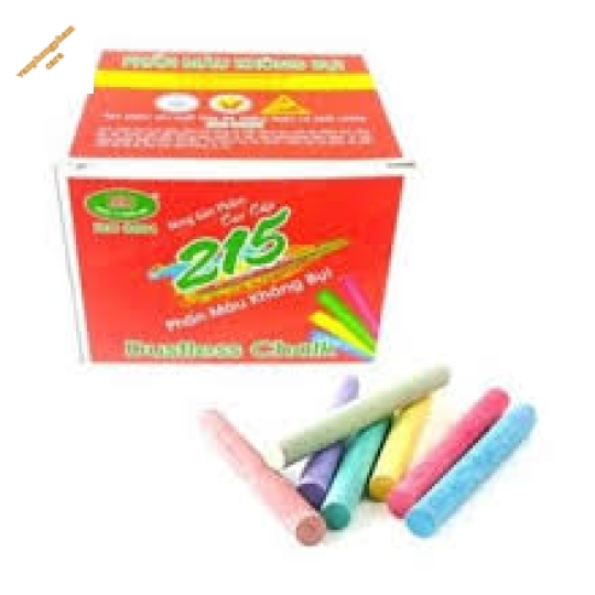 Phấn viết bảng không bụi (Màu) (Hộp/100 Cây)