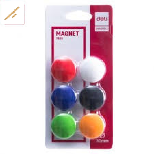 Nam châm gắn bảng 30mm Deli 7825 (6 viên)