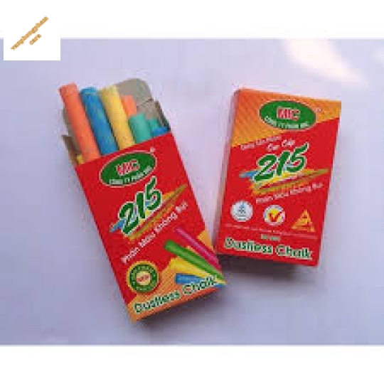Phấn viết bảng không bụi (Màu) (Hộp/10 Cây)