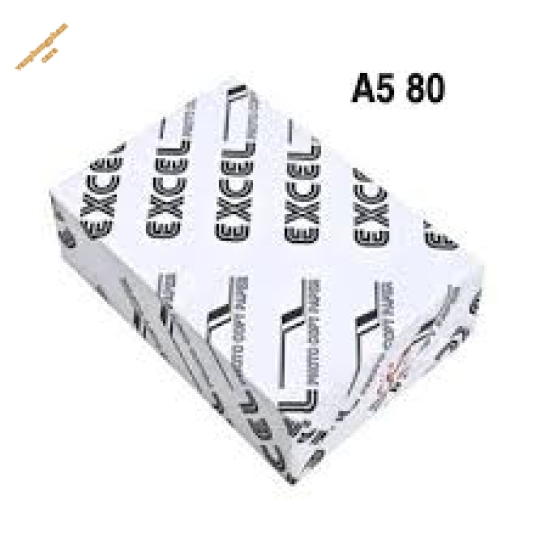 Giấy Excel A5 định lượng  80 gsm An Hoà ( 400 tờ)
