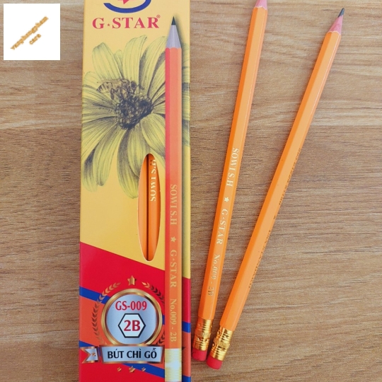 Bút Chì Gỗ “Gstar” No.009 vàng (Có gôm)