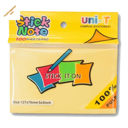 Giấy note UNI 3x5-Vàng (127mm x 76mm)