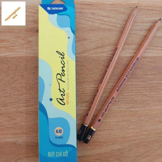 Bút chì vẽ, phát thảo gỗ GP-025 Thiên Long 6B