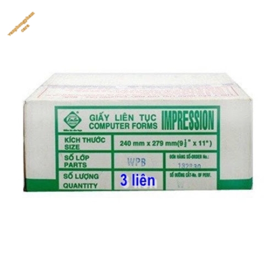 Giấy in liên tục 240x279mm 3 liên