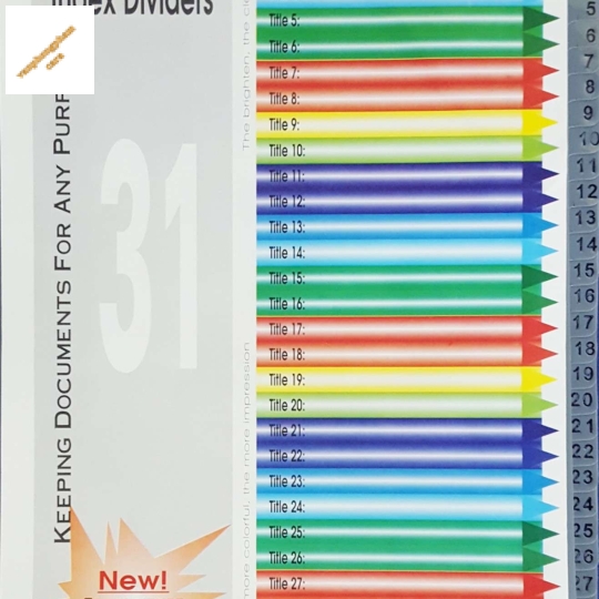 Bìa phân trang – A4, số 31, VC